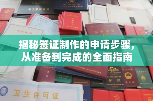 瓮安揭秘签证制作的申请步骤，从准备到完成的全面指南