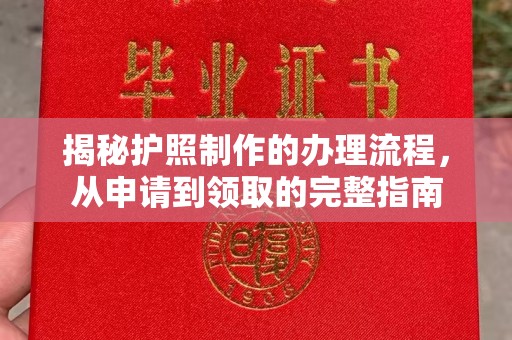 瓮安揭秘护照制作的办理流程，从申请到领取的完整指南