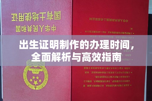 瓮安出生证明制作的办理时间，全面解析与高效指南